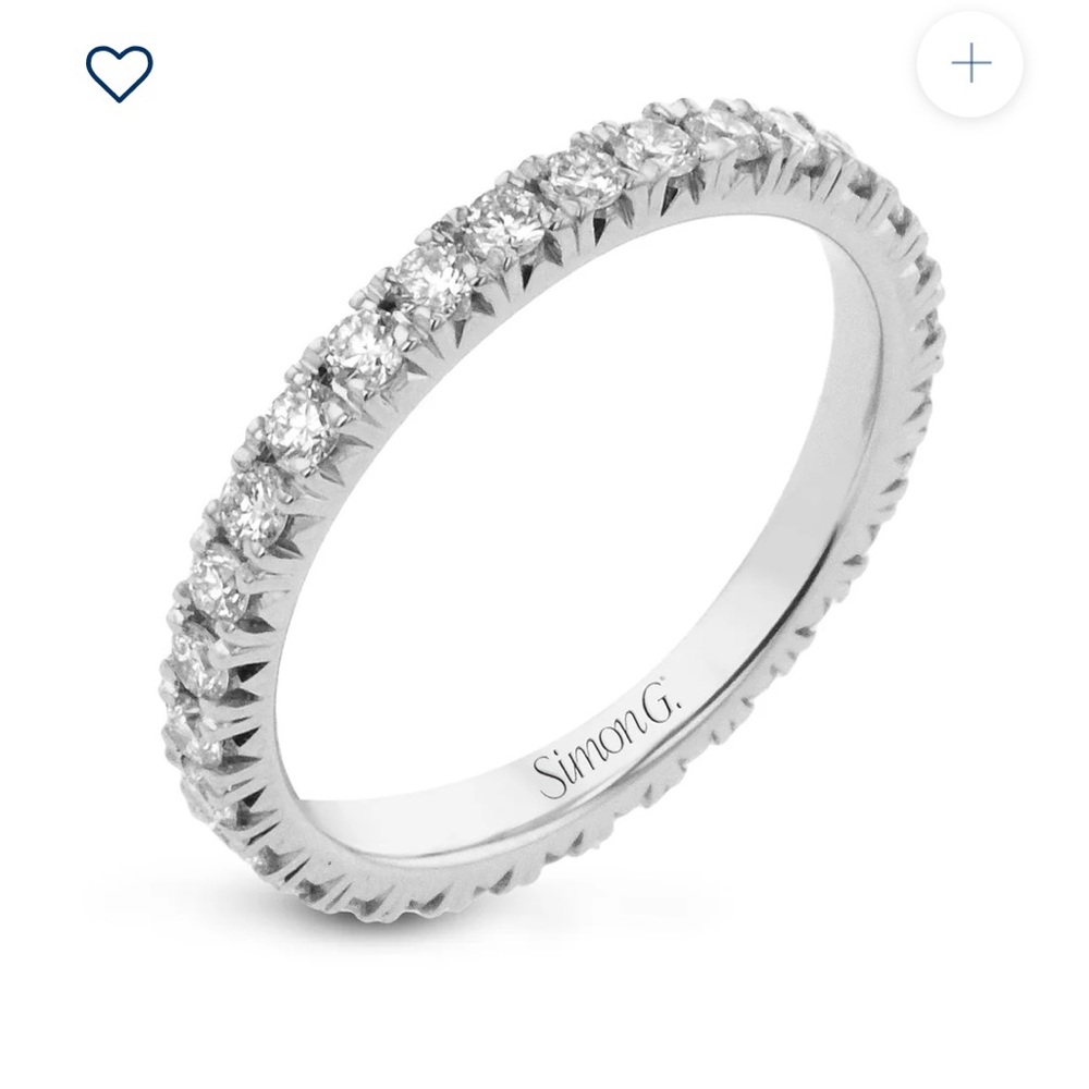 Simon G. Platinum Eternity Diamond Wedding Ring